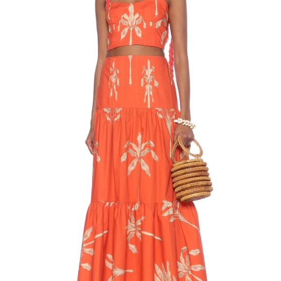 LASTCHANCE- 3/29 only Johanna Ortiz palmeras vision top/skirt set/size 0/2 *MINT - Picture 5 of 16